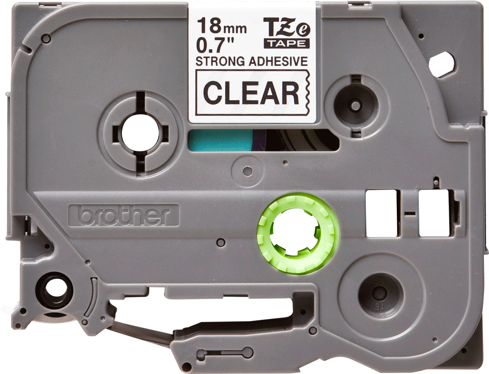 Oriģināla Brother TZe-S141 uzlīmju lentes kasete - melnas drukas caurspīdīga, 18mm plata 2